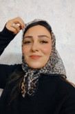 مینی اسکارف توری پلنگی چهار گوش 70 در 70