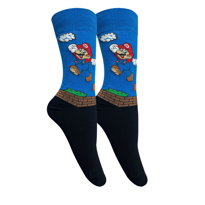 جوراب کارتونی ماریو ساقدار نخ پنبه 37تا44