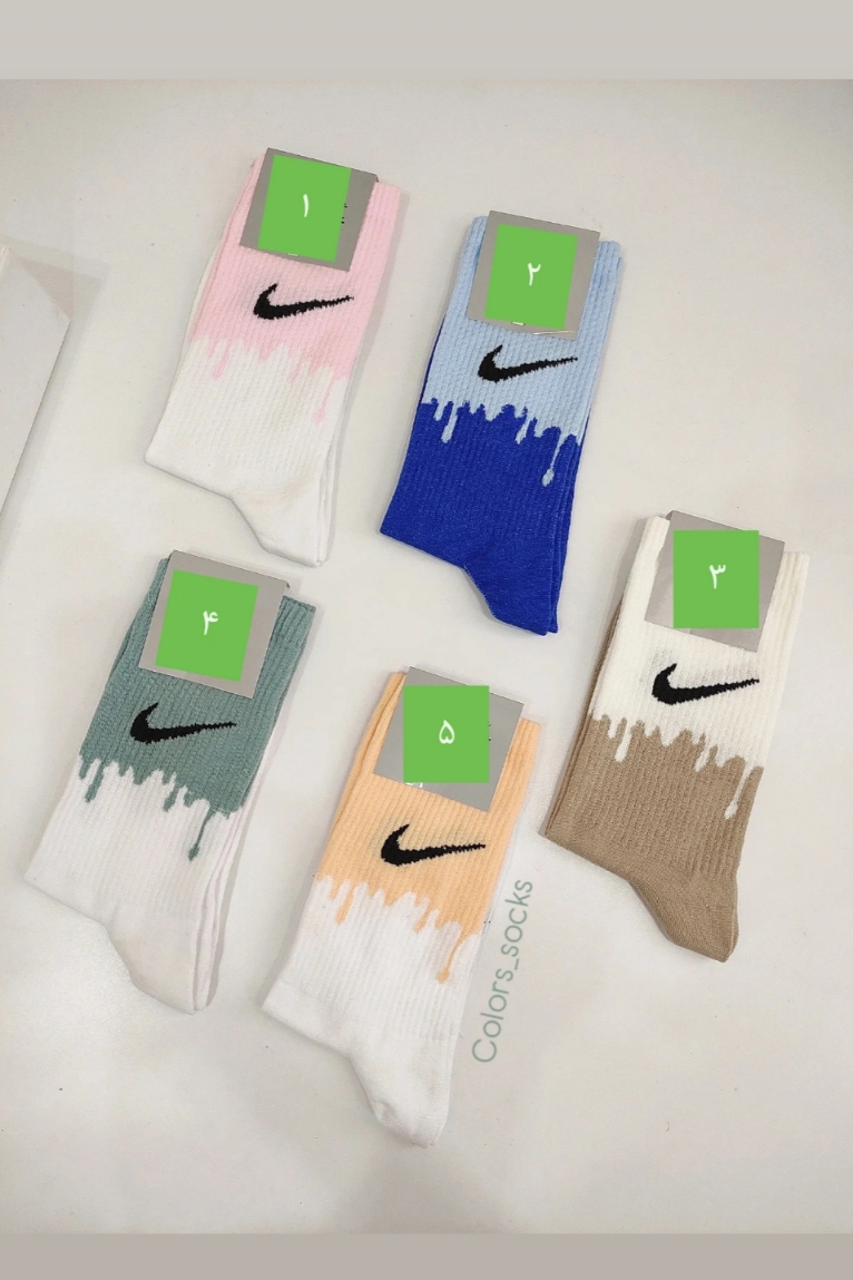 جوراب نایک ساقدار آبرنگی نخ پنبه ای ۳۶تا۴۴