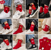 جوراب نیمساق کبریتی نخ پنبه ای red mood زنانه